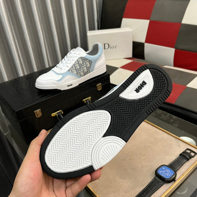CD B27 LOW-TOP SNEAKER WHITE AND SKY CALFSKIN
