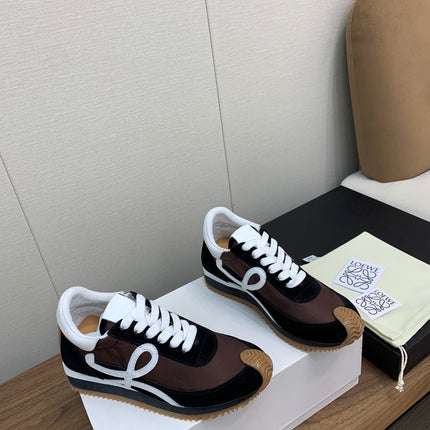 LW FLOW RUNNER SNEAKER BROWN BLACK SUEDE