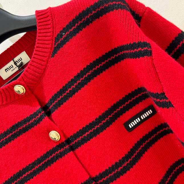 MIUMIU 26S CREWNECK KNIT CARDIGAN 1315