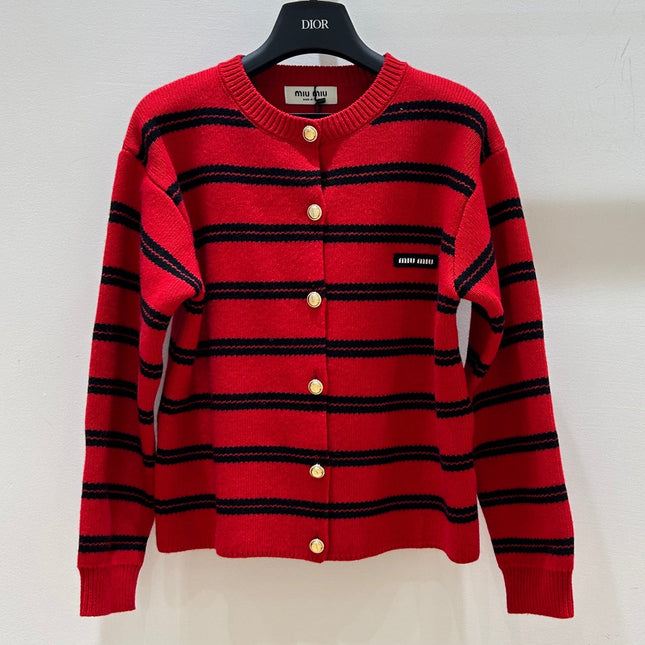 MIUMIU 26S CREWNECK KNIT CARDIGAN 1315