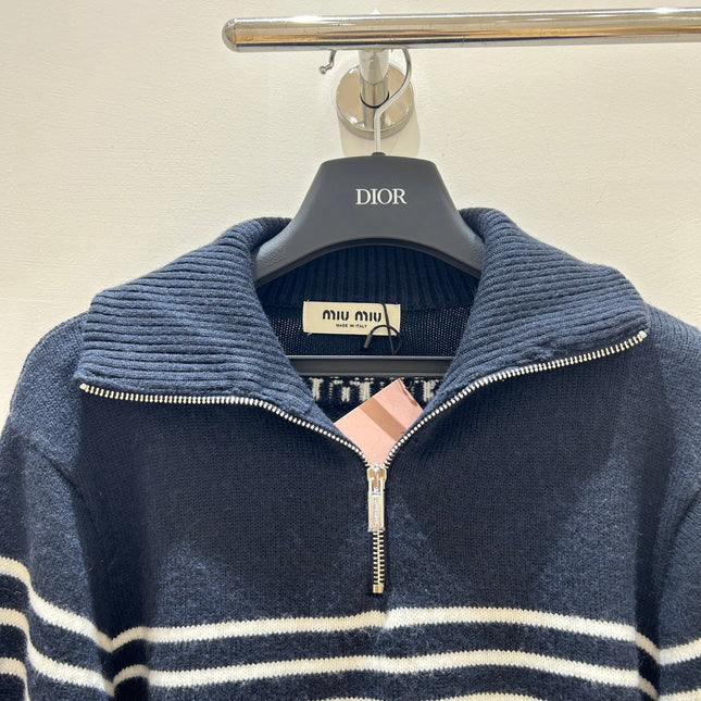 MIUMIU 26S HALF-ZIP SWEATER 1598