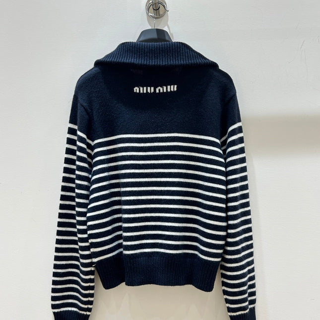 MIUMIU 26S HALF-ZIP SWEATER 1598