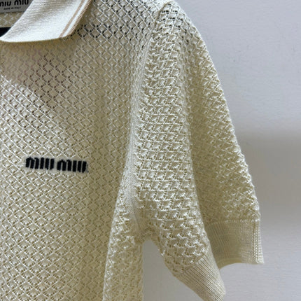 MIUMIU 26S SHORT-SLEEVE POLO SHIRT 1550