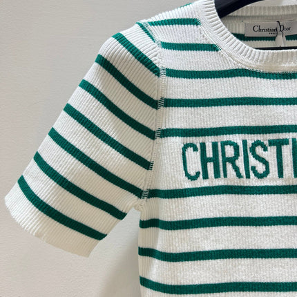 DIOR 25S STRIPED SHORT-SLEEVE T-SHIRT 671