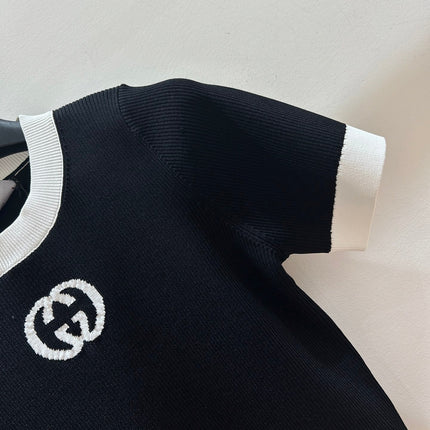 GUCCI 26S SHORT-SLEEVE KNIT CREWNECK TOP 490