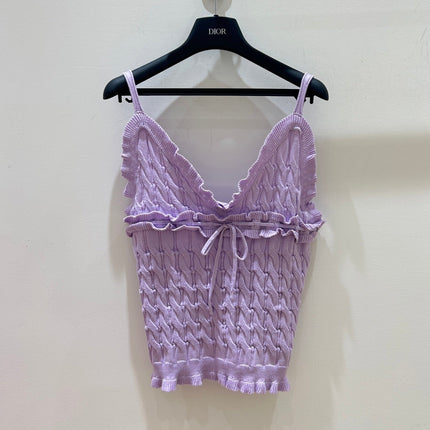 GUCCI 26S KNITTED RUFFLE CAMISOLE TOP 564