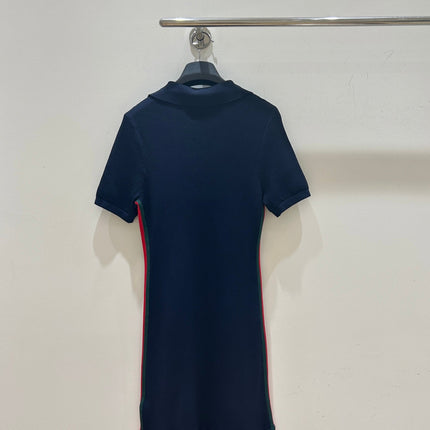 GUCCI 26S SHORT-SLEEVE KNIT POLO DRESS 379