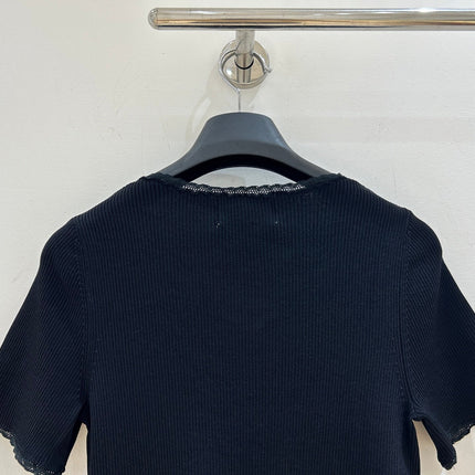 PRADA 26S SHORT-SLEEVE KNIT TOP 973