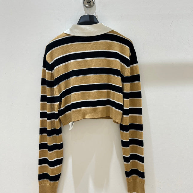 PRADA 26S CROPPED KNIT POLO SHIRT STYLE 934