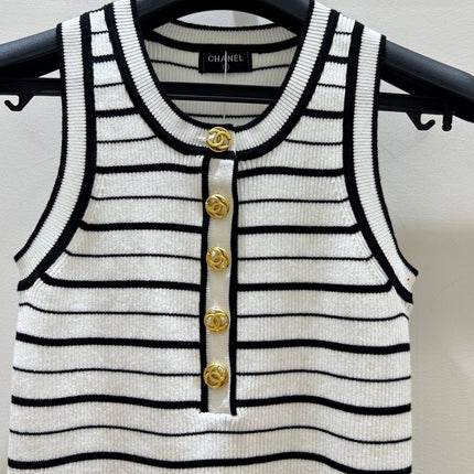 CHANEL 26S SLEEVELESS KNIT TOP 1614
