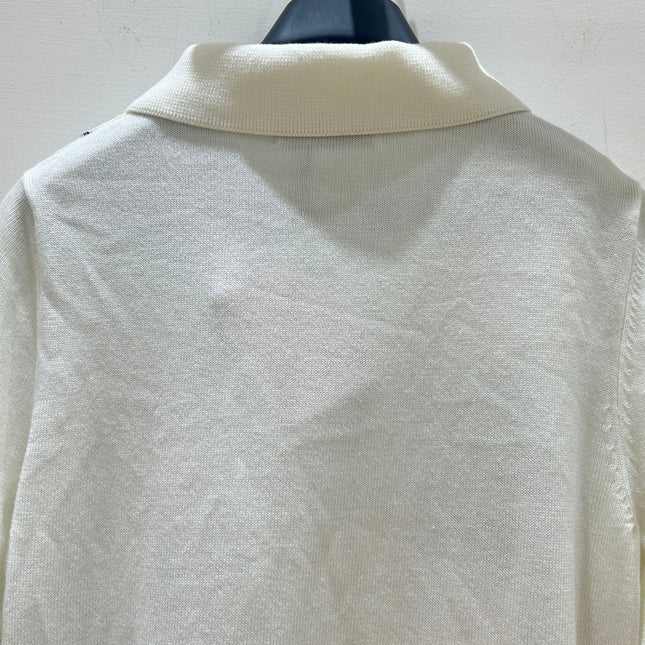 MIUMIU 26S LONG-SLEEVE KNIT POLO SWEATER 1270