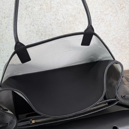 CHANEL 26S TOTE BAG 44 IN BLACK LAMBSKIN GRAINED