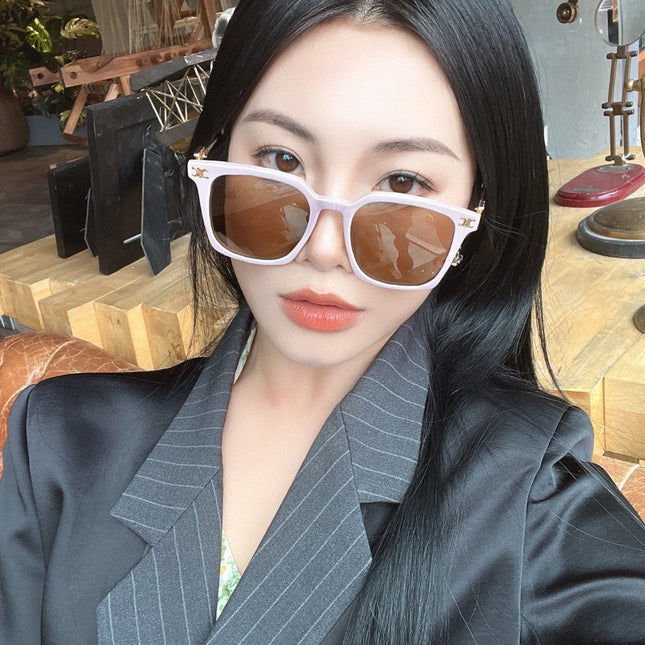 TRIOMPHE SUNGLASS 497815 IN PINK CLEAR METAL