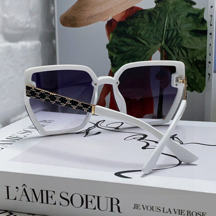 TRIOMPHE SUNGLASS 497829 IN WHITE ACETATE EMBOSSED LOGO