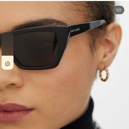 YSL SUNGLASSES IN BLACK ACETATE 652594