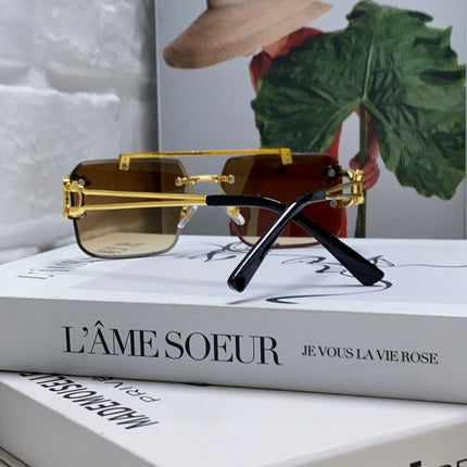 PANTHÈRE RIMLESS RECTANGULAR FRAME SUNGLASSES 543542 IN METAL