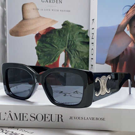 TRIOMPHE SUNGLASSES 548601 IN BLACK ACETATE SILVER LOGO