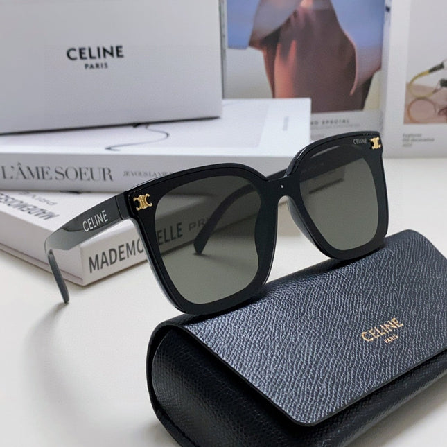 TRIOMPHE SUNGLASSES 552776 IN BLACK ACETATE TEXT LOGO