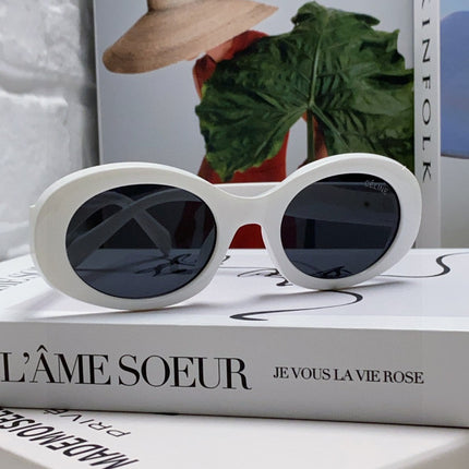 CELINE 26S OVAL FRAME IN WHITE ACETATE 493902