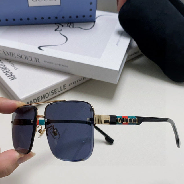 RECTANGULAR FRAME SUNGLASSES 576873 IN METAL