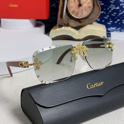 CARTIER 26S RIMLESS RECTANGULAR FRAME IN METAL 436006