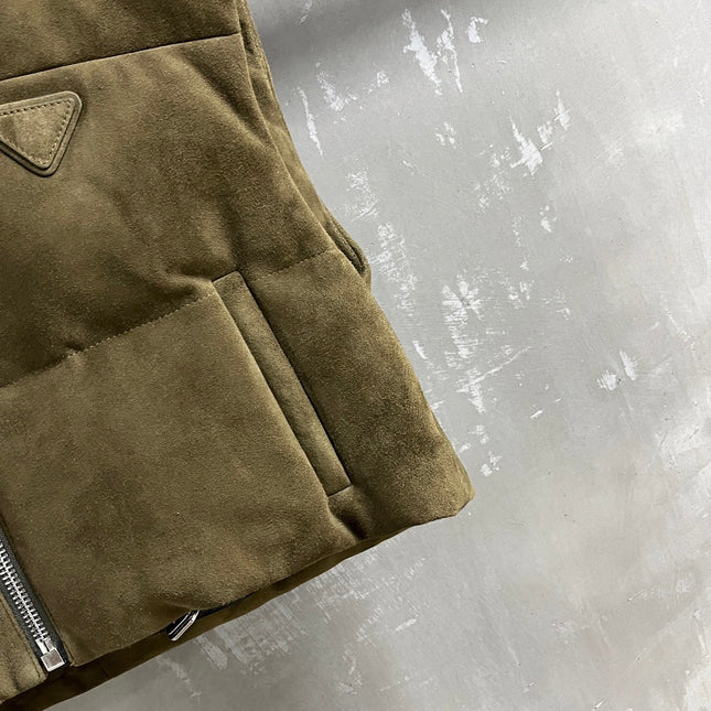 PRADA 25S SUEDE DOWN VEST 386