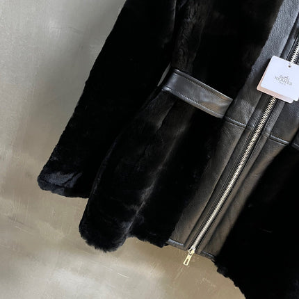 HERMES 25S SHEARLING JACKET 348
