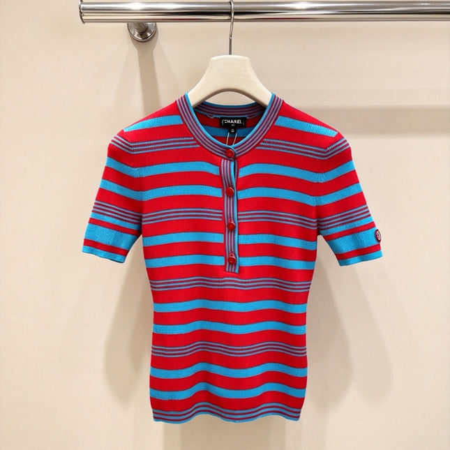 CHANEL 26S SHORT-SLEEVE KNIT TOP 1383