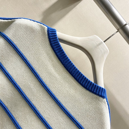 LOEWE 26S STRIPED SHORT-SLEEVE KNITTED SWEATER 552