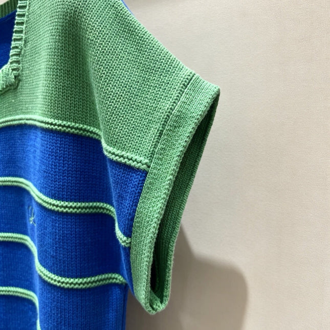 LOEWE 26S STRIPED SHORT-SLEEVE KNITTED SWEATER 551