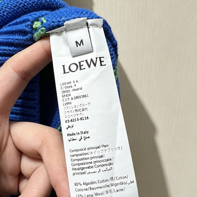 LOEWE 26S STRIPED SHORT-SLEEVE KNITTED SWEATER 551