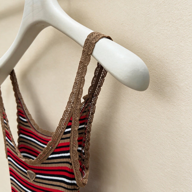PRADA 26S STRIPED SLIP DRESS 1050
