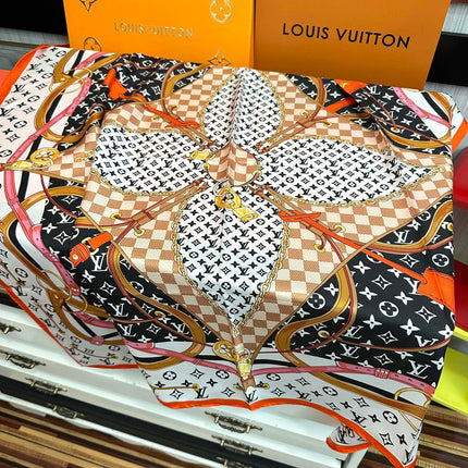 LV SCARF 90 CM IN SILK 729071