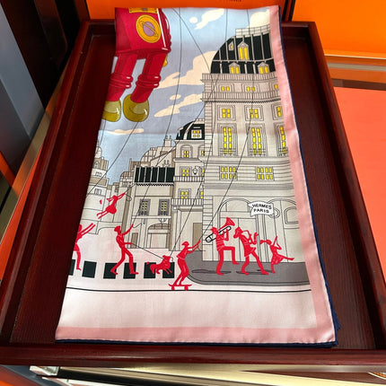 HERMES 26S PRINTED SQUARE SCARF 90 IN SILK 307341