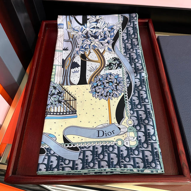 DIOR 26S  SCARF 90CM IN SILK 313459