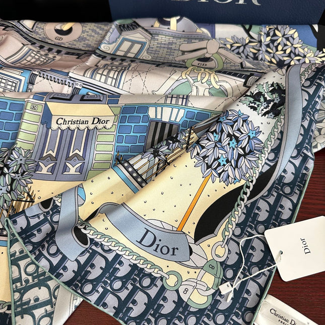 DIOR 26S  SCARF 90CM IN SILK 313459