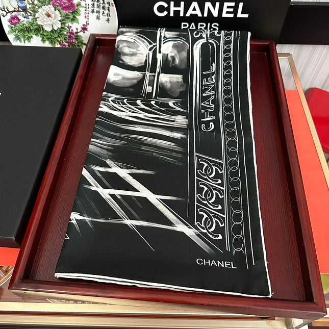 CHANEL 26S SCARF 90 IN SILK 309999