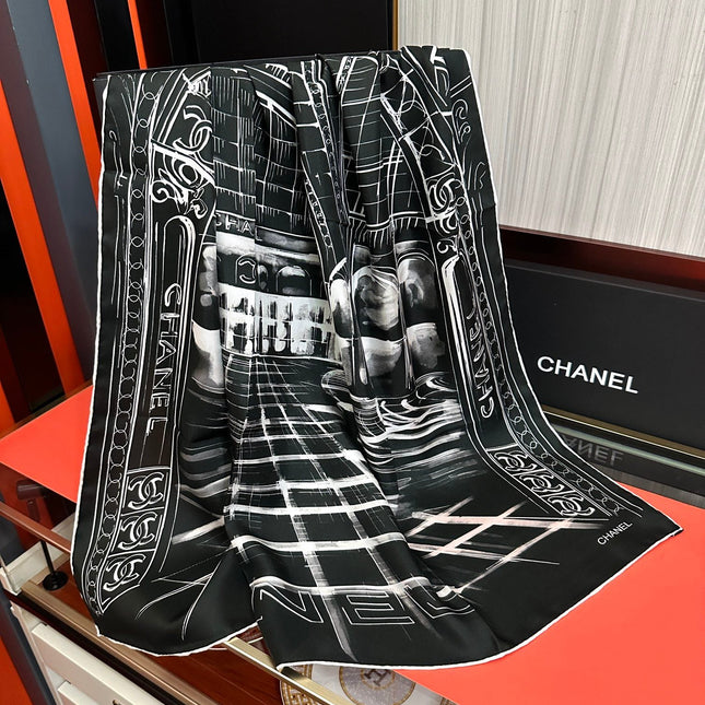 CHANEL 26S SCARF 90 IN SILK 309999