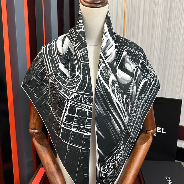 CHANEL 26S SCARF 90 IN SILK 309999