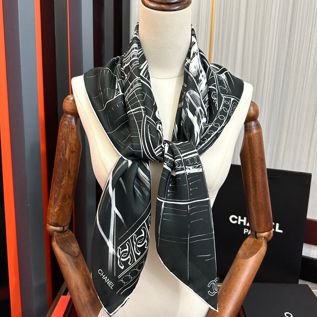 CHANEL 26S SCARF 90 IN SILK 309999