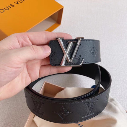 LV 25S BELT 40 MM IN BLACK CALFSKIN 593215