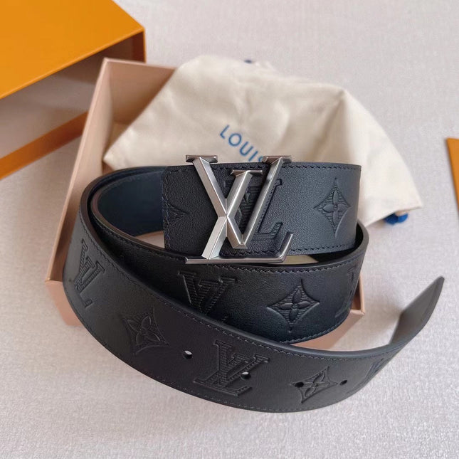 LV 25S BELT 40 MM IN BLACK CALFSKIN 593215