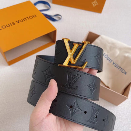 LV 25S BELT 40 MM IN BLACK CALFSKIN 593216