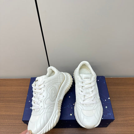 GG Ripple Leather Sneakers White
