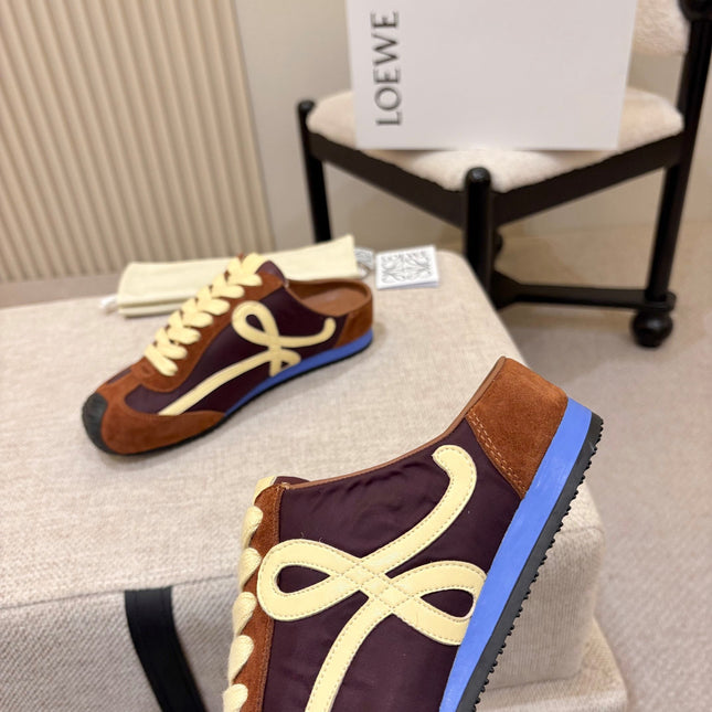 LOEWE 26S MULE SNEAKERS IN MULTICOLOR SUEDE AND NYLON STYLE 01