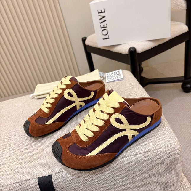 LOEWE 26S MULE SNEAKERS IN MULTICOLOR SUEDE AND NYLON STYLE 01