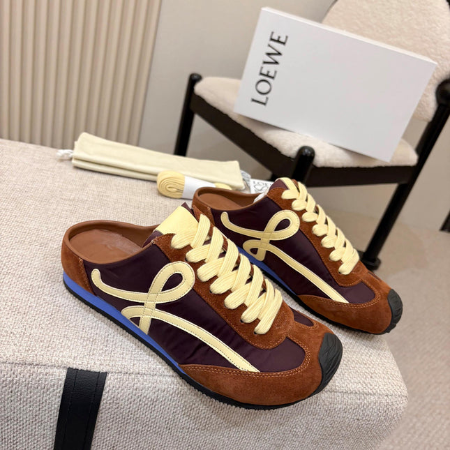 LOEWE 26S MULE SNEAKERS IN MULTICOLOR SUEDE AND NYLON STYLE 01