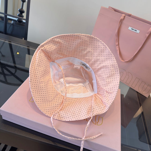 MIUMIU 26S POLKA DOT BUCKET HAT 342088