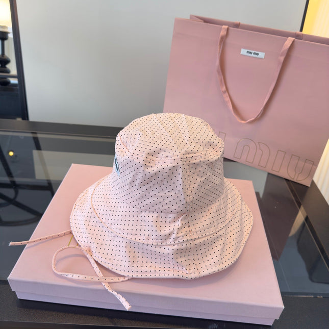 MIUMIU 26S POLKA DOT BUCKET HAT 342088