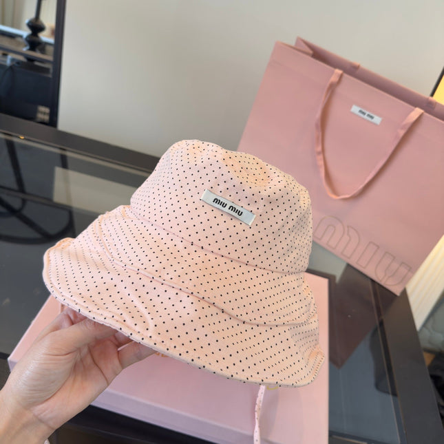 MIUMIU 26S POLKA DOT BUCKET HAT 342088